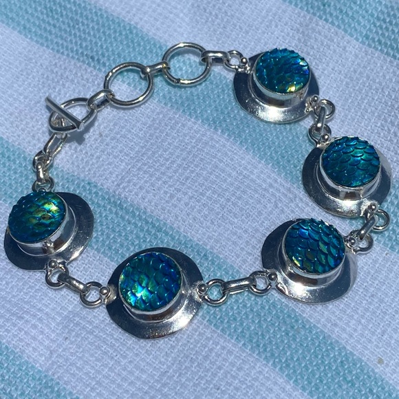 Ocean inspired Titanium mermaid Bracelet